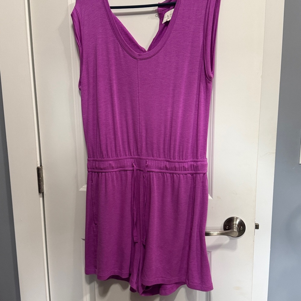 Lou & Grey Purple Sleeveless Romper